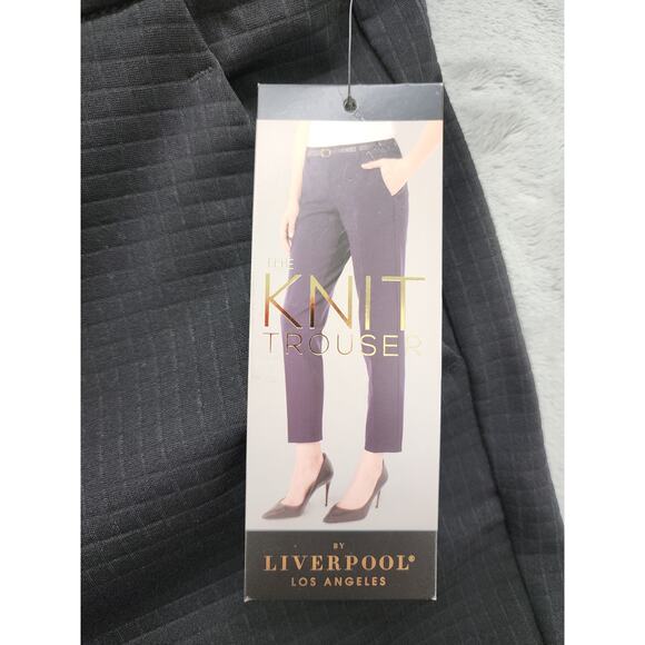 NEW Liverpool Tyler Straight Leg Textured Knit Trouser Pants Size 33/16 Black - Picture 4 of 14